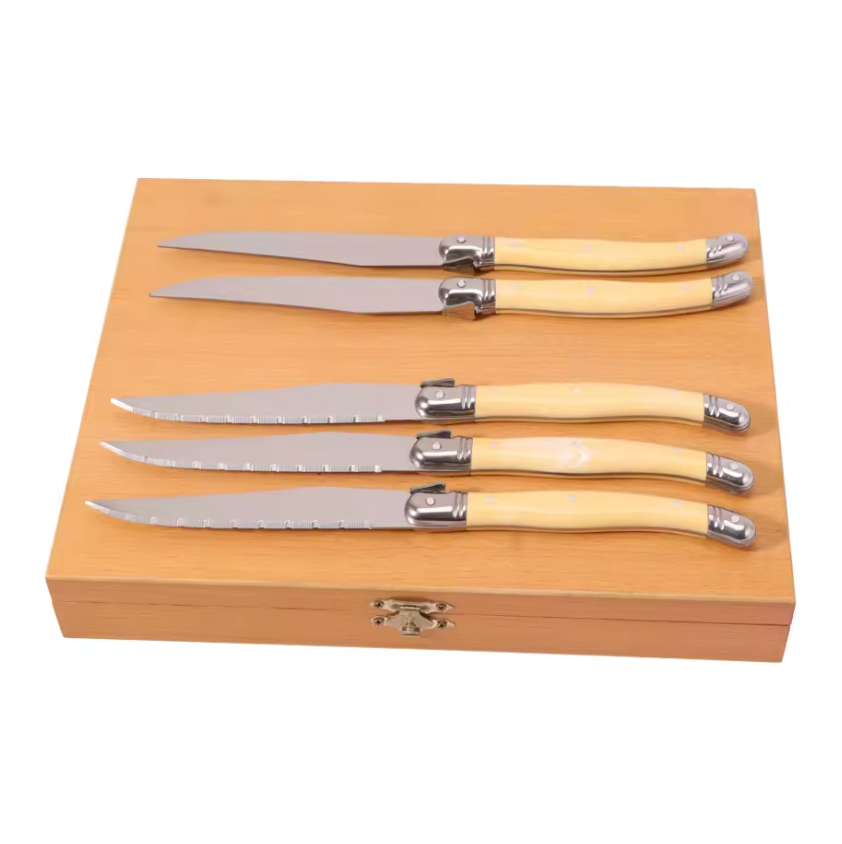 Set de 6 Cubiertos para Carne Estilo Laguiole