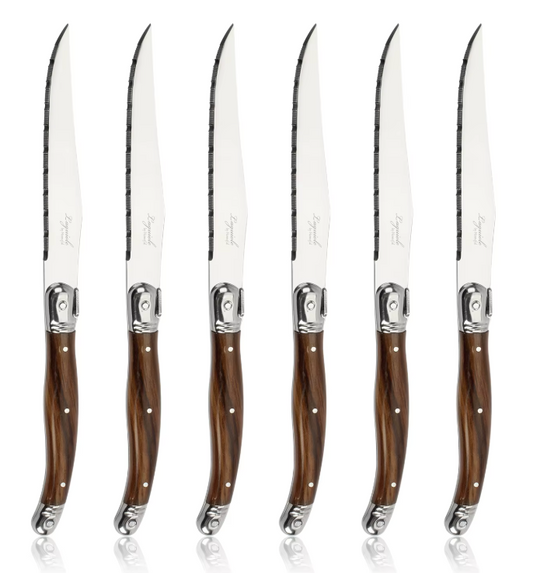 Set de 6 Cuchillos para Carne Laguiole · Acero inoxidable