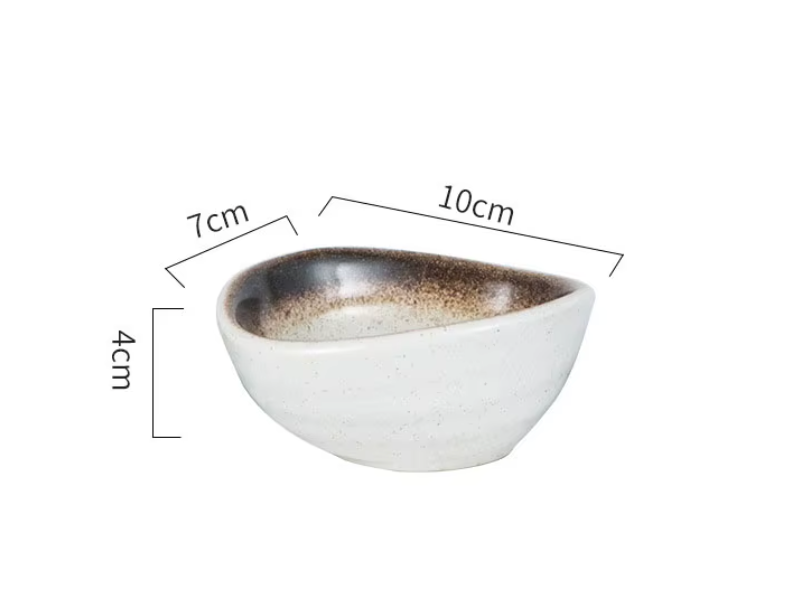 Set 4 Mini Bowls de Cerámica con Glaseado Reactivo