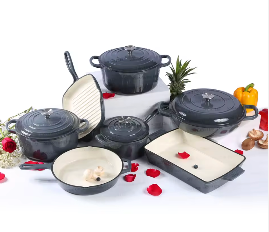 Colección de Cocotte en Hierro Fundido - 7 Piezas