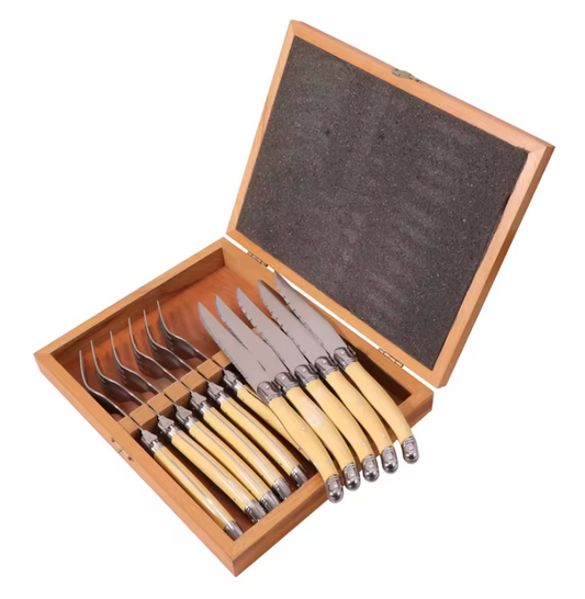 Set de 6 Cubiertos para Carne Estilo Laguiole