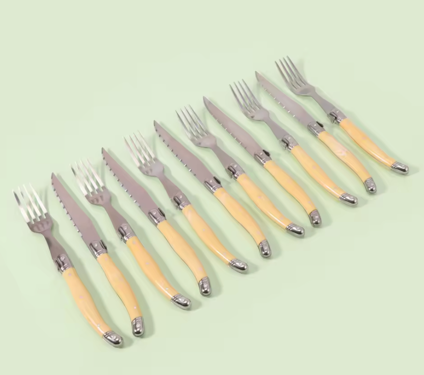 Set de 6 Cubiertos para Carne Estilo Laguiole