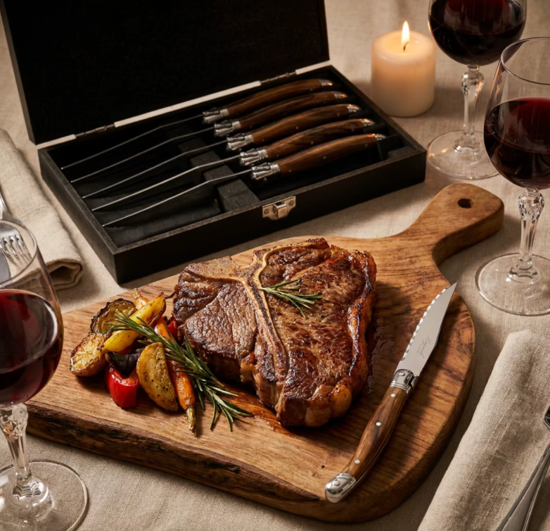 Set de 6 Cuchillos para Carne Laguiole · Acero inoxidable