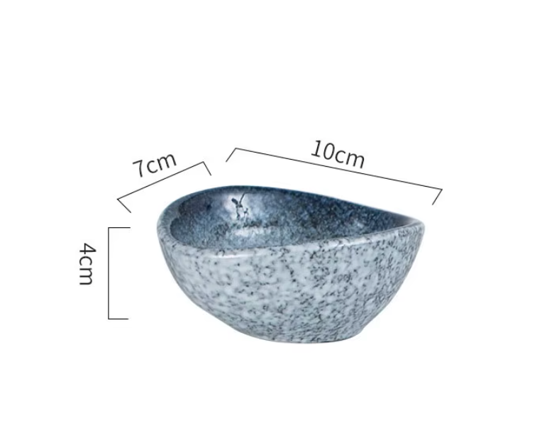 Set 4 Mini Bowls de Cerámica con Glaseado Reactivo
