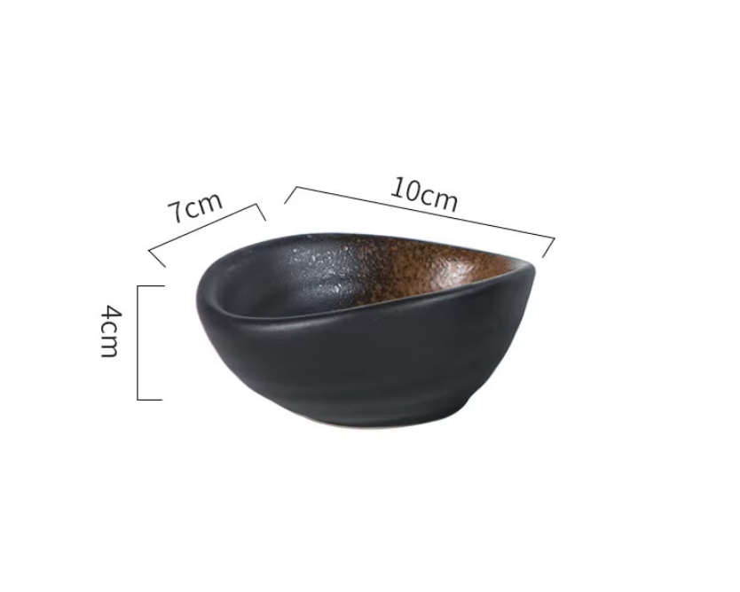 Set 4 Mini Bowls de Cerámica con Glaseado Reactivo