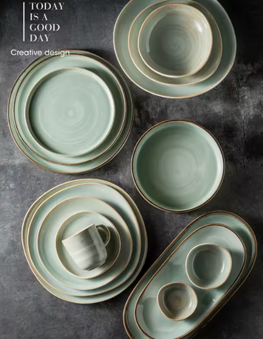 Vajilla de Cerámica Glaseada · Set de 18 piezas
